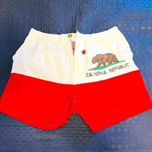 Chubbie's Men's Shorts XL California Republic Red & White